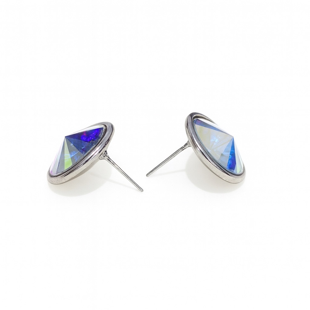 Swarovski Silver and Blue Crystal Earrings - Picture 3 of 4